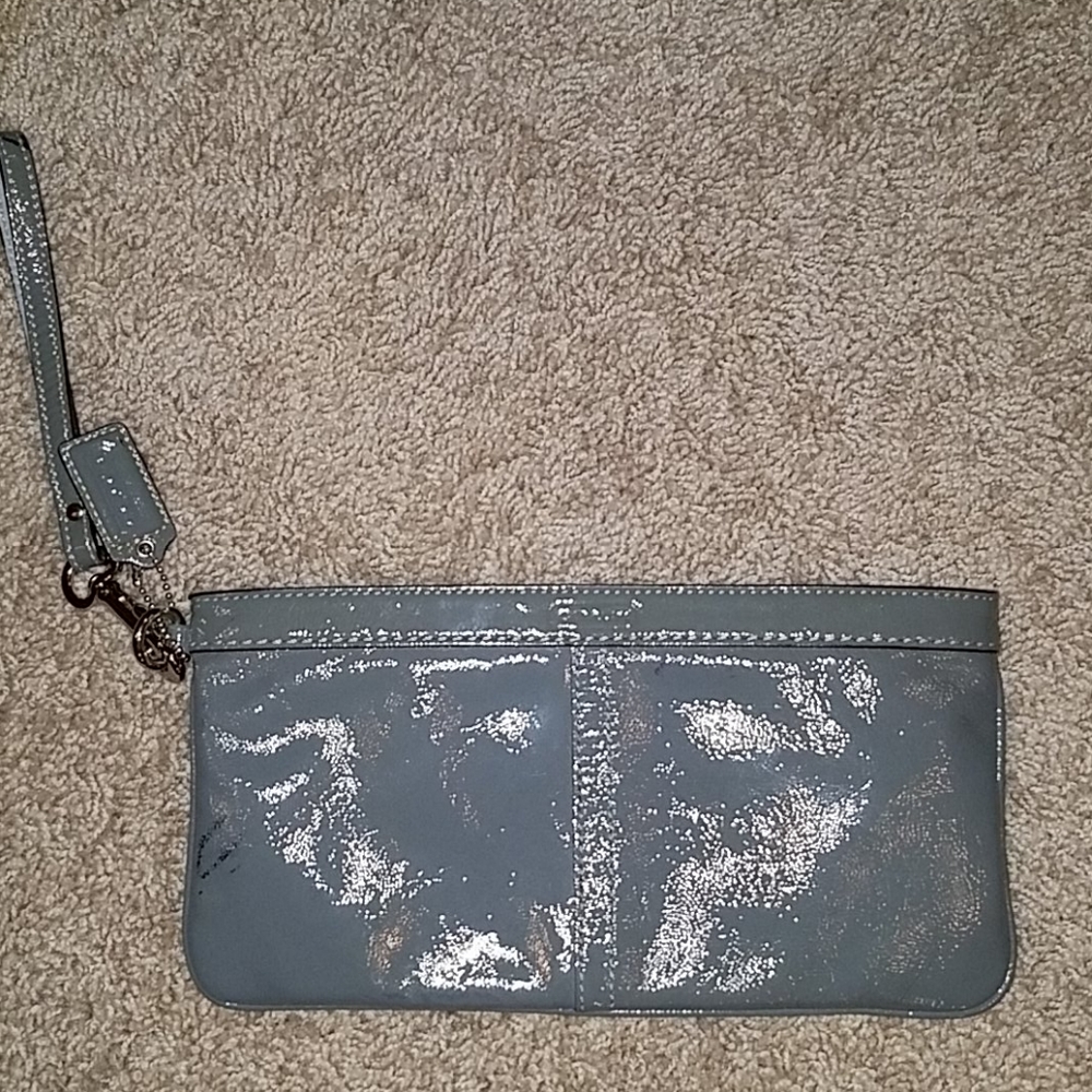Coach patent leather wristlet